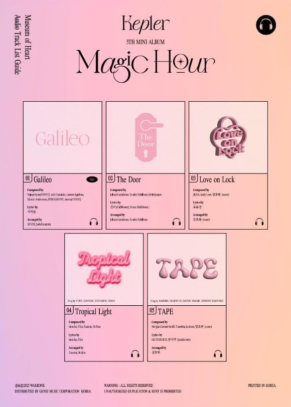 Miniatura 5 de Kep1er Magic Hour 5 mini álbum versión aleatoria estándar CD+84p PhotoBook+2p PhotoCard+1ea pegatina+seguimiento sellado
