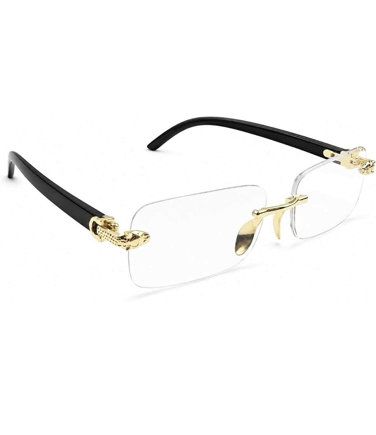 Blue Light Blocking Blue Cut Zero Power anti-glare Rectangular Rimless Rectangular Eyeglasses, Frame for Eye Protection from Computer/Tablet/Laptop/Mobile.-image-7