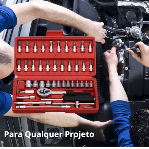 Kit Ferramentas Completo Catraca Soquetes Bits Chave