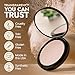 Organic Pressed Setting Powder - Talc-Free & Non-Toxic Translucent Powder with Matte Finish - Oil Absorbing, Pore Minimizing, 16 Hour Wear for All Skin Types - Cruelty & Gluten-Free - Invisible Medium