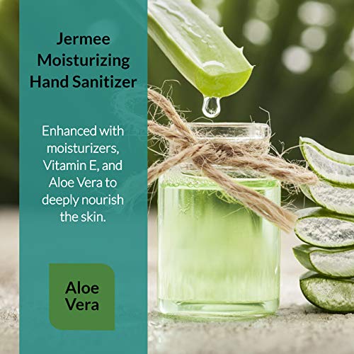 Jermee Moisturizing Hand Sanitizer Gel, 70% Alcohol - Kills 99.99% Germs, Enhanced With Vitamin E And Aloe Vera - Crystal Clear Gel, Refreshing Scent, Made In Usa - 1 Gallon With Easy To Use Pump #TOP5