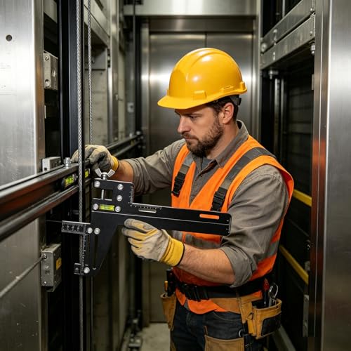 Jauge d'ascenseur avec règle de mesure fonctionnelle compacte noire