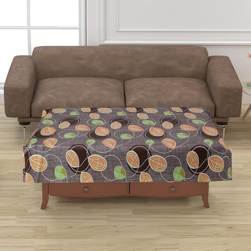 Image of Dakshya Industirs PVC Waterproof Table Cover 36x54 Inch Floral Printed Center Table Cover Washable Plastic Table Sheet Oilproof Dining Table Cover for Coffee Table Living Room Home (Decorative Vine)