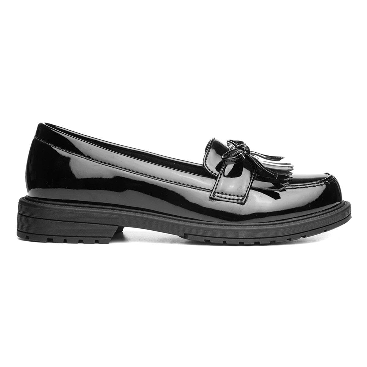 Lilley Girls Black Patent Bow Loafer Shoe — view 2