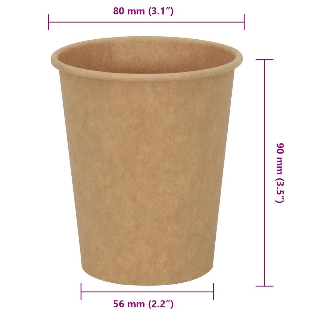Tazze da caffè in carta 1000 pezzi 8oz 200ml Marrone Bicchieri usa e getta Tazza per caffè, Cureaux ed eventi