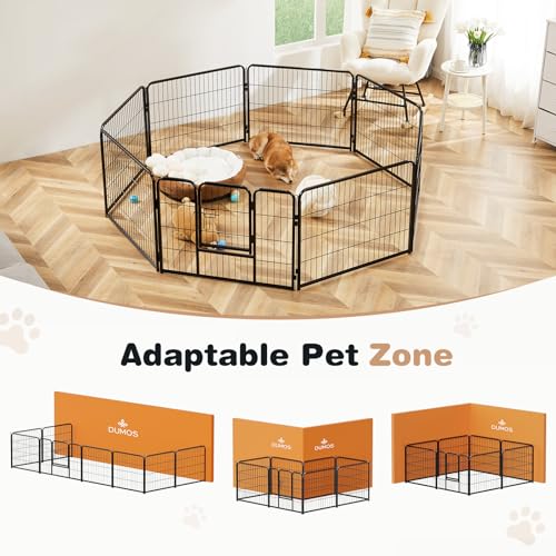 image for SMUG Heavy-Duty Iron Dog Playpen – 8 Panel 32” Durable, Rust-Resis