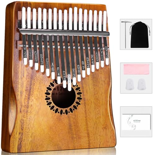 Newlam Kalimba Daumenklavier 17 Tasten Musikinstrument, Fingerklavier Instrument Klaviergeschenk für Kinder und Erwachsene Anfänger