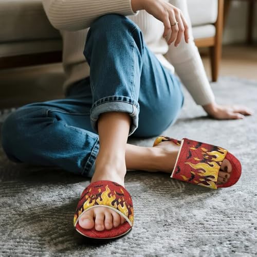 Forchrinse Halloween House Slippers for Women Men Comfortable Open Toe Indoor Slippers Reusable Spa Guest Hotel Shoes2