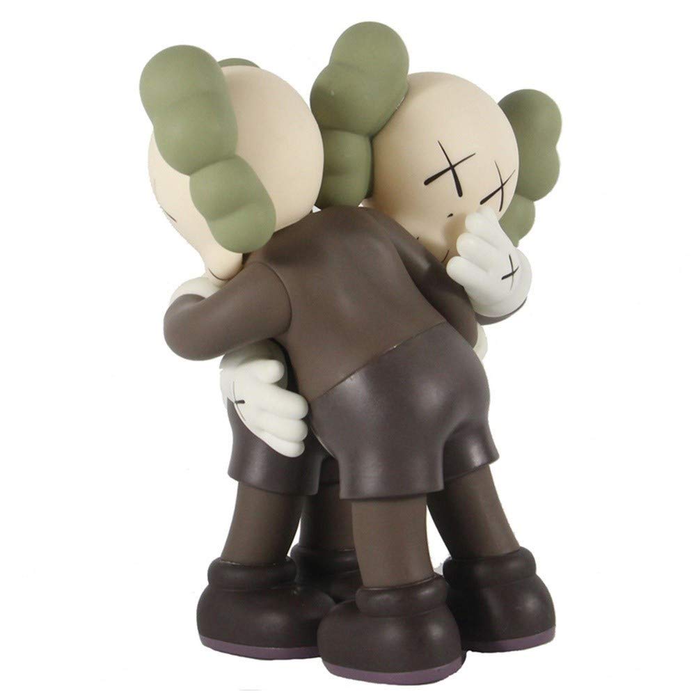 Original KAWS embrace Doll Art Toys Action Figure Collectible Model Toy Birthday Gift （26CM/10inch） (Color : Brown, Size : High26cm)