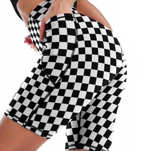 High Waist Knee Length Biker Shorts Women Tummy Control Workout Yoga Running Leggings with Pockets2