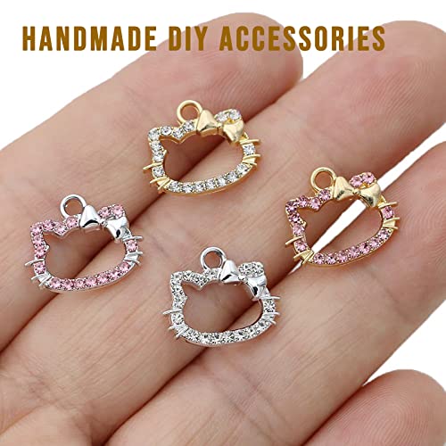 12 Pieces Cat Charms For Earrings, Bracelets, Pendants, Keychains, Necklaces, For Diy Earring Necklace Bracelet Keychain Jewelry Craft Making (D) #TOP4