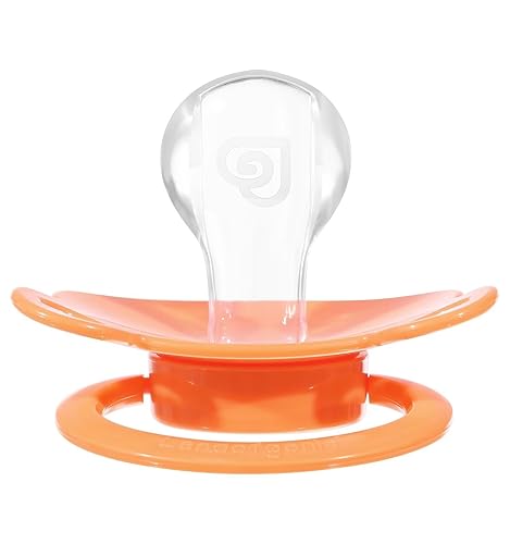 Miniatura 4 de Landofgenie Large Shield Adulto Tamaño Chupetes Set Oso en forma de Cutie Chupete 3 Pack - Rojo+Naranja+Rosa