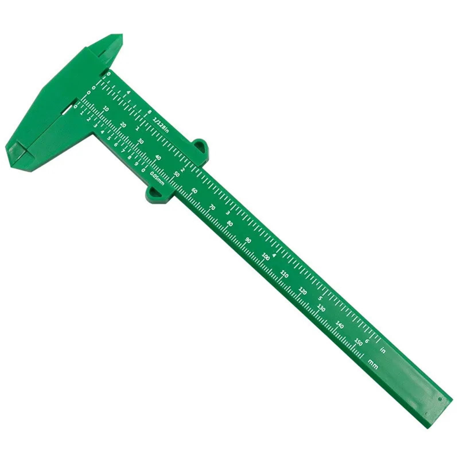 OGQNPJJCJ 0-150mm Vernier Calipers Double Rule Scale Plastic Ruler for Jewelry Measurement School Student Measuring Tools Hand Tool(Vert)