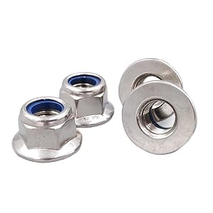COQALINEX Edelstahl Flanschmutter mit Nylon-Kontermutter