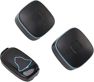 Caregiver Pager, 200m Range Wireless Call System with 36 Songs 4 Gear Volume Levels, 2 Plug in Receivers LED Flash Alerts Patient Call Bell Intercom System (US Plug 100â€‘240v)