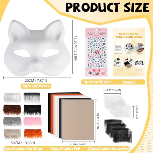 Masque de chat vierge à peindre pour créer un déguisement sur mesure