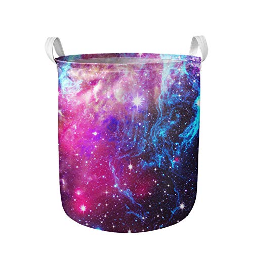 Yiekeluo Cesta para la colada Universe Space Galaxy con asas, extra grande, plegable, de lino, impermeable, plegable, para mantas
