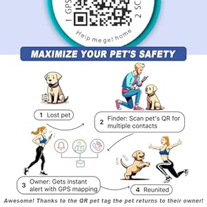  Dog-Tags-Personalized-for-petsQR-Code-Smart-Pet-ID-Tagfor-Small-Medium-Large-DogsAnti-LostCustomWaterproof-Silicone-Dog-Cat-TagInstant-Location-AlertsEasy-Online-Profile-UpdatesBlue