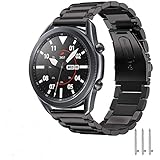 SPGUARD Pulsera compatible con Galaxy Watch 3 pulsera de 45 mm/Amazfit GTR 47 mm, 22 mm de acero inoxidable y metal de repuesto para Samsung Galaxy Watch 3 45 mm/Huawei GT2 Pro/GT2e/Huawei Watch 4/4