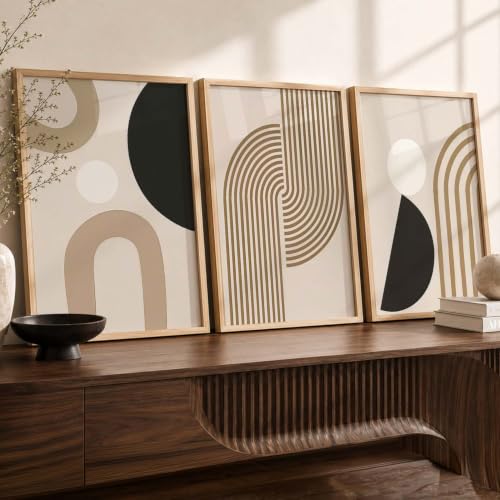 Image of kotart Aesthetic Boho Art Home Decoration Painting | Paintings With Frame For Living Room Bed Room Hotel Wall Decor Digital Reprint Set of 3