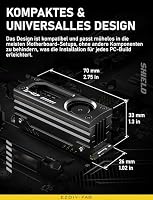 EZDIY-FAB Shield M.2 SSD-Kühlkörper mit eingebautem 20mm PWM-Lüfter, Premium-Aluminium-Design, Hochleistungs-SSD-Kühler für M.2 2280 - Schwarz - 1er-Pack – Ansicht 6