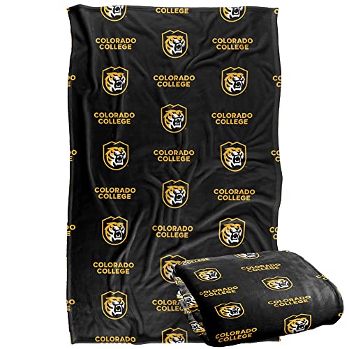 Colorado College Tigers Blanket, 36"x58", Logo Pattern, Silky Touch Super Soft Throw
