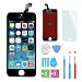 LCD Display Touch Screen Digitizer Assembly for Iphone 5C Black +Tools and Professional Glass Screen Protector for iPhone 5C 4.0 inch