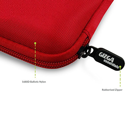 Image of Gizga Essentials External Hard Drive Case for 2.5-Inch Hard Drive - Double Padded (Red)