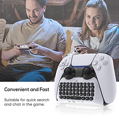 Teclado para PS5 y PS5 Pro con conexión Bluetooth inalámbrica y altavoz integrado para mando 7