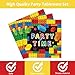 gisgfim 96 Pcs Building Block Birthday Party Supplies Paper Plates Napkins Colorful Blocks Party Birthday Decorations Favors for Boy or Girl Serves 24