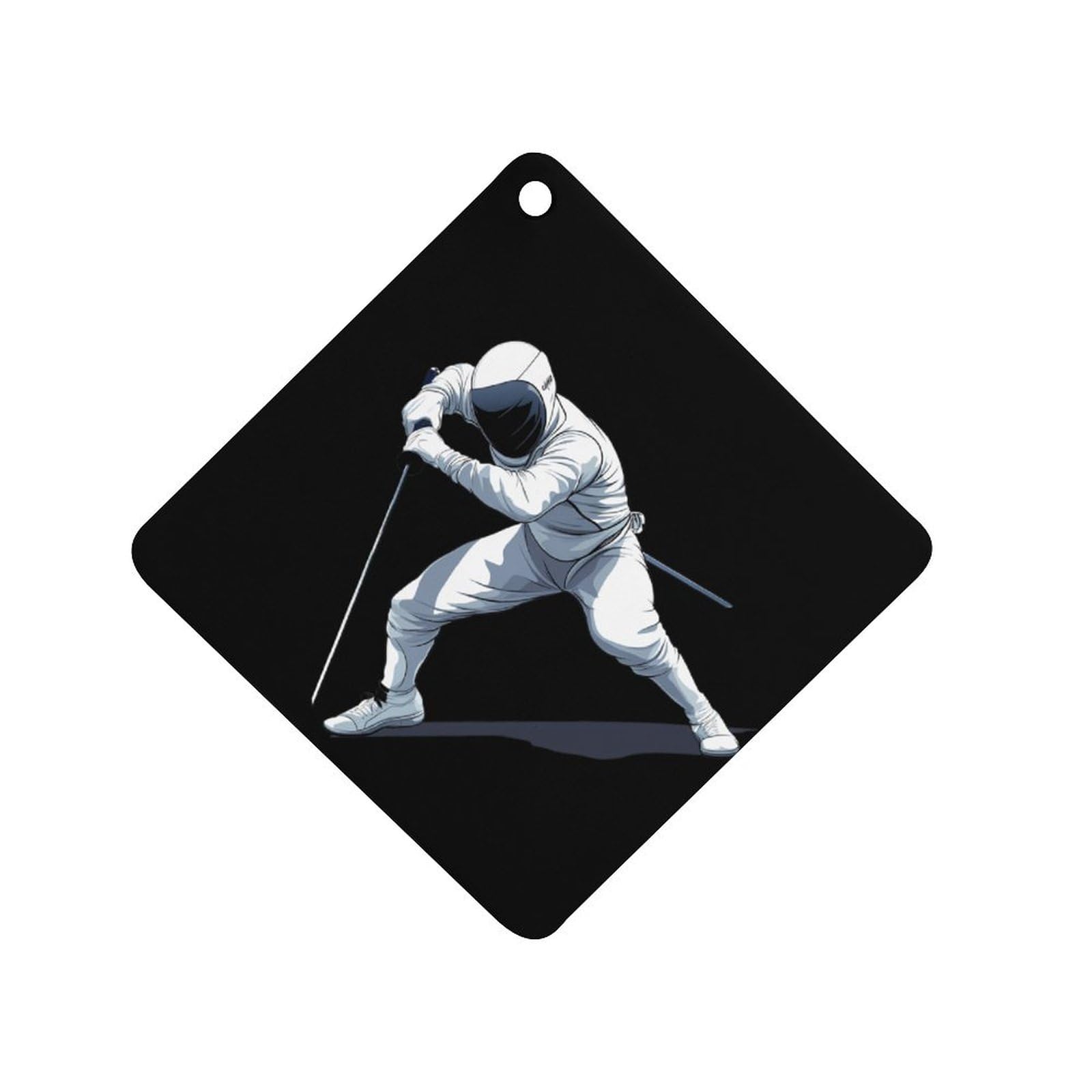 Fencing Stancce Fencing Car Air Freshener Hanging Aromatherapy Tablets for Car Accessories Rhombus