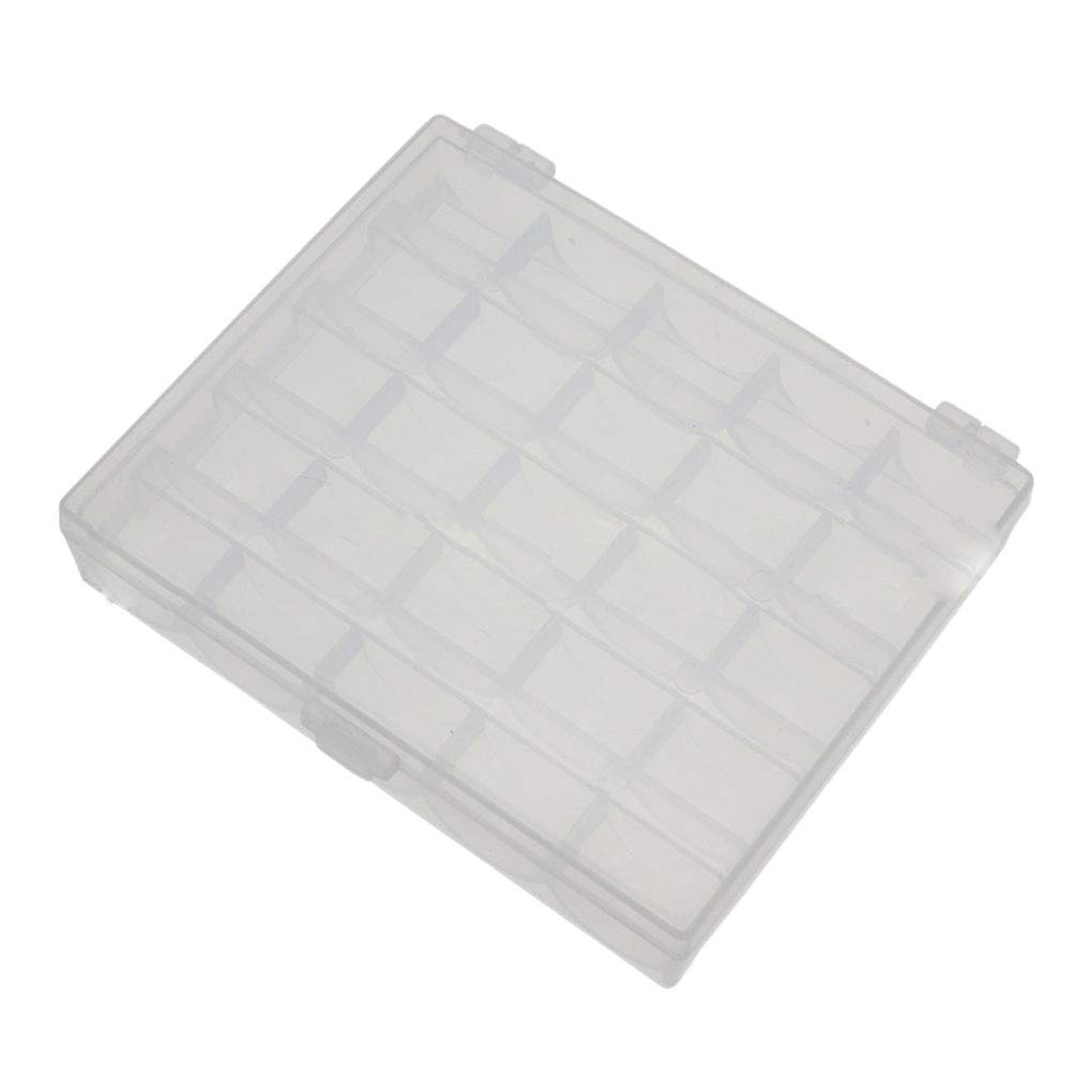 Porta Bobine In Plastica Trasparente Per Macchina Da Cucire – Custodia Per 25 Bobine, Organizer Da Viaggio Leggero E Richiudibile