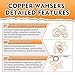 330 Pcs Copper Washers Assortment Kit – 12 Sizes Flat Sealing Crush Washers (M5-M20) for Automotive, Plumbing, and Mechanical Use