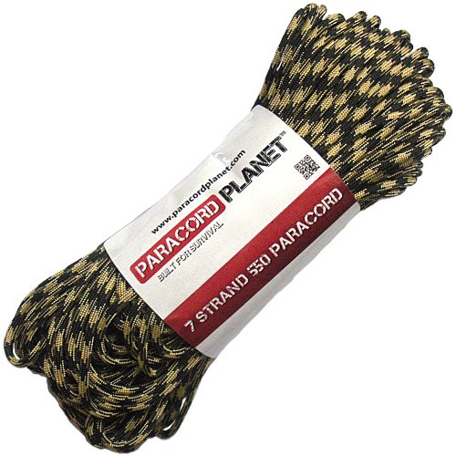 Paracord Planet 550lb Paracord – 7 Strand Type III Tactical Parachute Cord for Hiking and Camping
