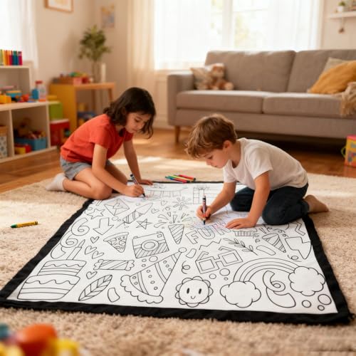 Couverture à colorier cadeau d'anniversaire original garçons filles