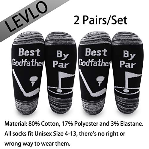 LEVLO Dad Gift Golf Lover Socks Best Pops/Opa/Grampy/Godfather By Par Cotton Socks For Father2