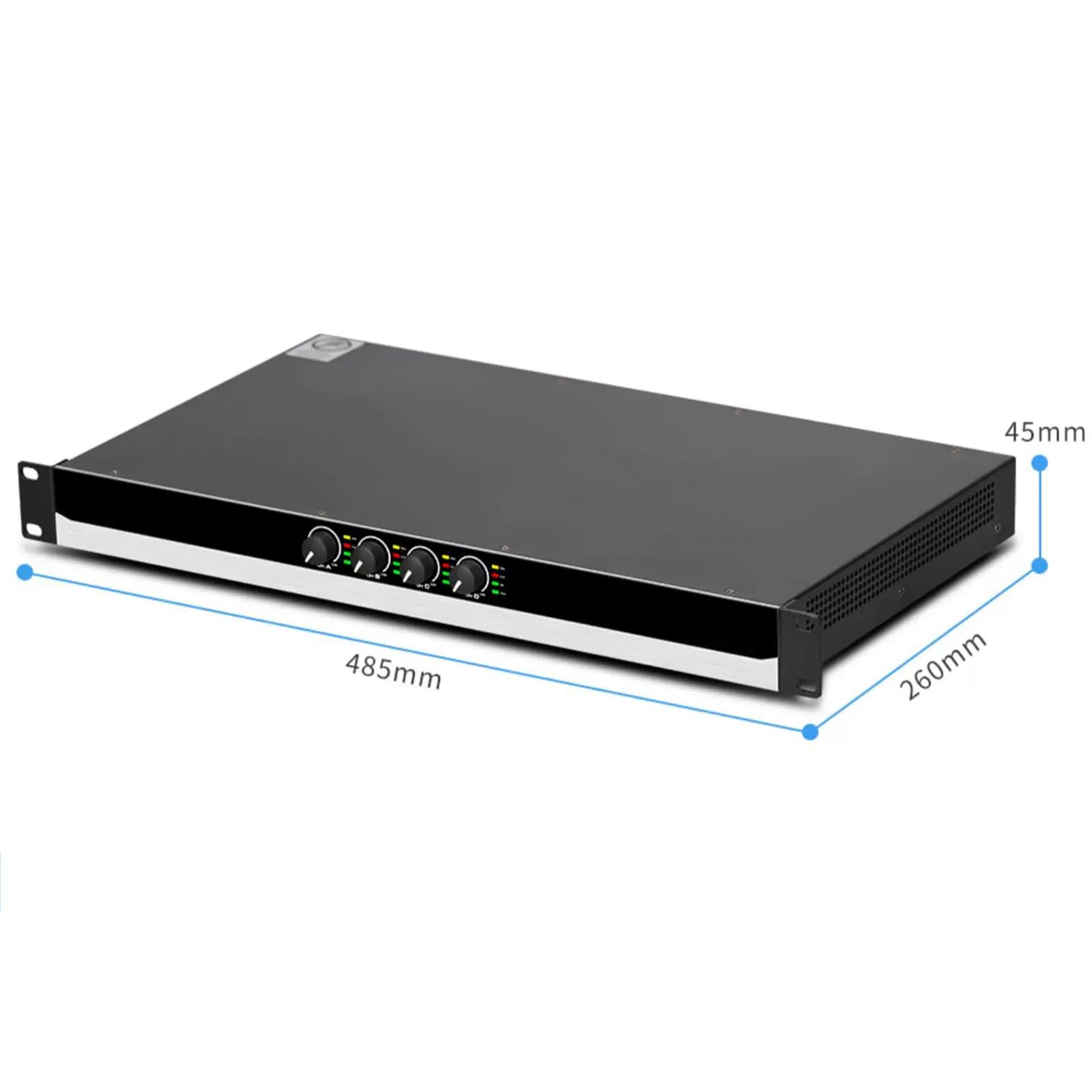 COYEUX 2/4-kanałowy cyfrowy wzmacniacz mocy, 400 W wzmacniacz klasy D z wieloma zabezpieczeniami, sprzęt audio 1u do montażu w stelażu 4-kanałowym
