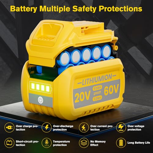 Image of 9.0Ah Replacement for Dewalt 20V 60V Flexvolt Max Battery 1Pack Compatible with DCB609 DCB606 DCB612 DCB200 DCB201 DCB203 DCB204 DCB206 DCB207 DCB209 Cordless Power Tools