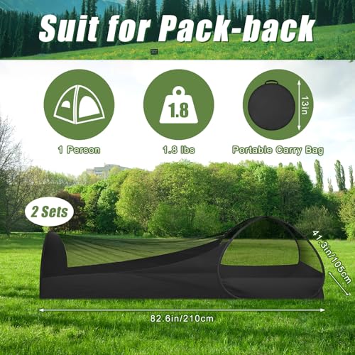 2 Carpas pop-up contra mosquitos para 1 persona miniatura 2