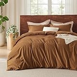 Best Mattress for Back Pain on a Budget: 9 Affordable Options That Actually Work 11 Bedsure 100% Washed Cotton Duvet Cover King Size - Hazelnut Brown Minimalist Cotton Duvet Cover Linen Like Breathable - GentleSoft™ Plain Simple Bedding (Hazelnut Brown, King, 104'x90')