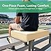 Codi 2 Pack Stadium Seat Cushion - 3'' Thick Waterproof Portable Bleacher Pads with Handle, Lightweight Foam Chair Cushions for Outdoor Games and Sports, Beige