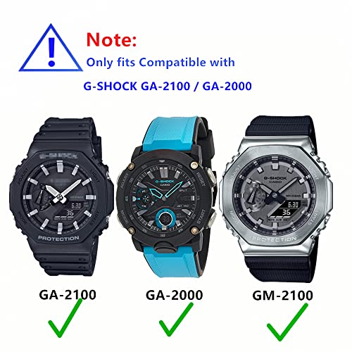 MIHENCE (3 unidades) Compatible con Casio GA-2100 Protector de pantalla, 9H Antiarañazos, Cristal Templado Genuino Premium Protector de Pantalla para G-SHOCK GA-2100 / GA-B2100 / GA-2000 Smartwatch