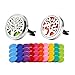 QitinDasen 2Pcs Premium Voiture Aromathérapie Huiles Essentielles Diffuseur, Clip de Ventilation de Aromatherapy en Acier Inoxydable, avec 40Pcs Coussins de Feutre (Sans Huile)