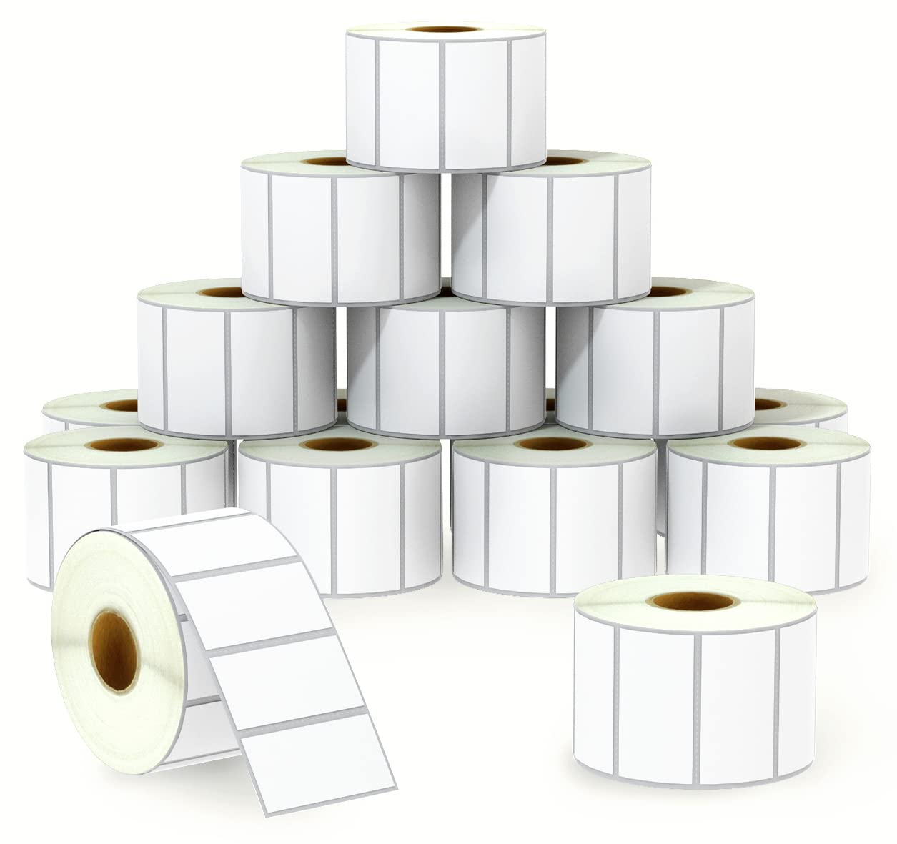 BETCKEY - Etiquetas de código de barras y dirección UPC de 2 x 1 pulgada compatibles con impresora de etiquetas Zebra & Roll, adhesivo premium y perforado [16 rollos, etiquetas 20800]