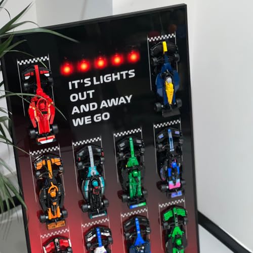 Image of iLuane Display Wallboard for Lego Speed Champions Collector's Pack 66802, Display Frame for 10 Cars, Ideal for Adult Collectors, Home & Office Wall Mount, Style B(Cars Not Included)