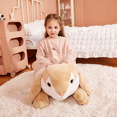 Ikasa Giant Rabbit Stuffed Animal Plush Toy,Large Bunny Cute Jumbo Soft Toys,30" Huge Big Size Plushy Oversized Plushie,Gifts For Kids (Rabbit) #TOP1