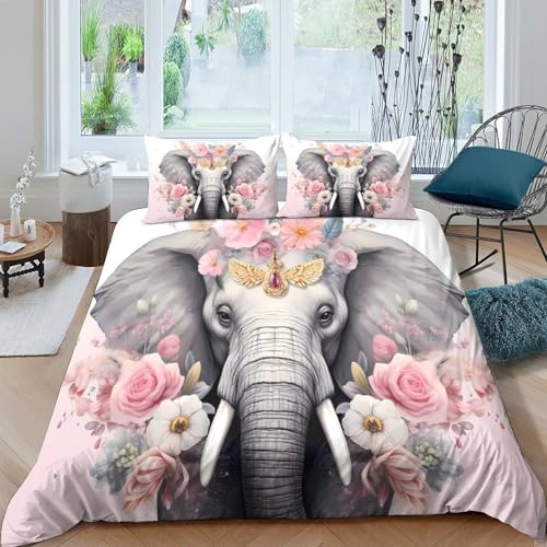 Housse de couette éléphant microfibre douce et hypoallergénique - 4