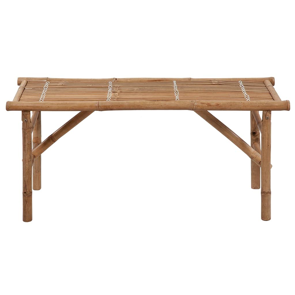 Banco de jardín plegable de bambú con superficie impermeable de 118 cm de longitud, robusto y ligero, para terraza, balcón y jardinería