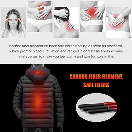 image for Lixada Heating Jacket USB Charging USB Charging Heated Jacket Lightwei