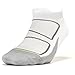 Feetures! - Elite Light Cushion - No Show Tab - White/Black - Size Large - Athletic Running Socks